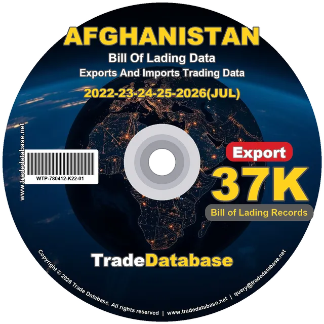 Afghanistan Export BL Data 2022-2026 CD