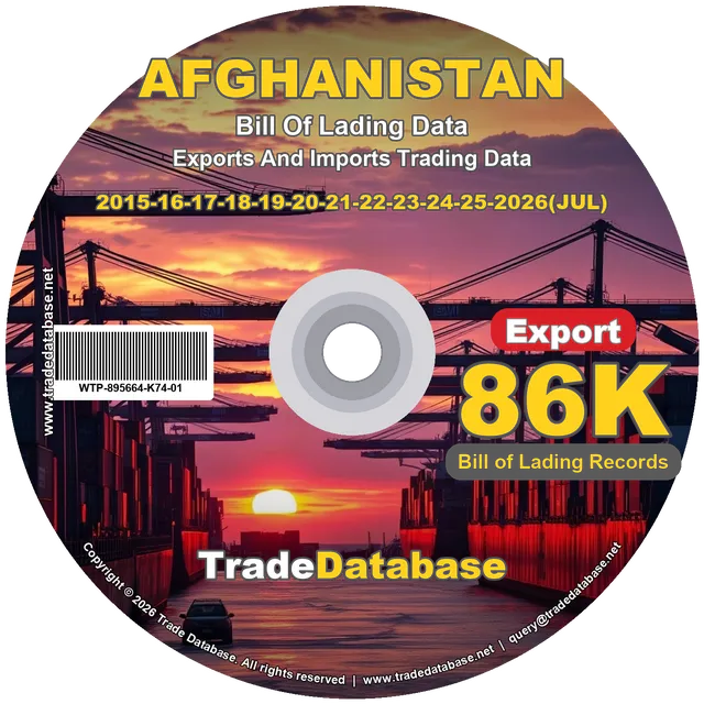 Afghanistan Export BL Data 2015-2026 CD