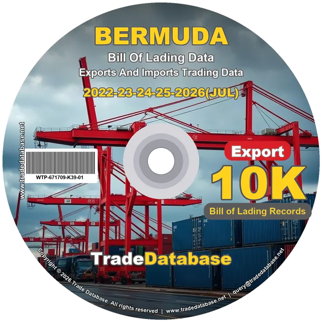 Bermuda Export BL Data 2022-2026 CD