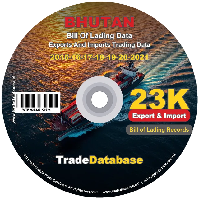 Bhutan Export & Import BL Data 2015-2021 CD