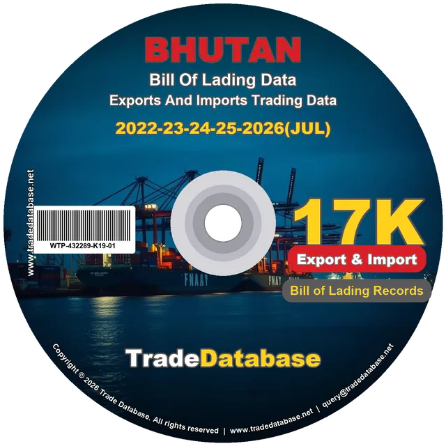Bhutan Export & Import BL Data 2022-2026 CD