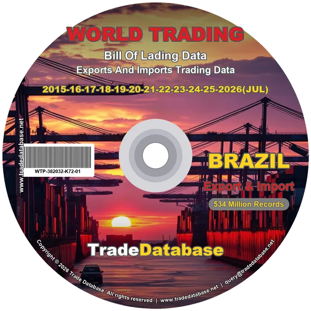 Brazil Export & Import BL Data 2015, 16, 17, 18, 19, 20, 21 + 2022, 23, 24, 25, 26 (upto July)