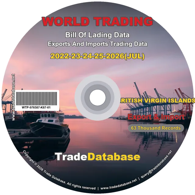 British Virgin Islands Export & Import BL Data 2022-2026 CD