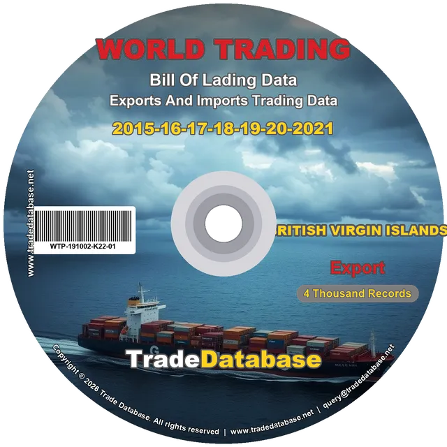 British Virgin Islands Export BL Data 2015-2021 CD