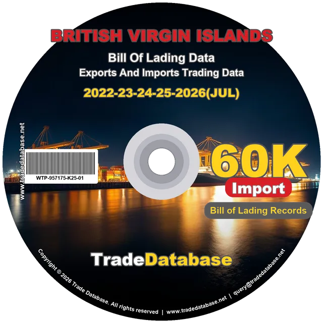 British Virgin Islands Import BL Data 2022-2026 CD