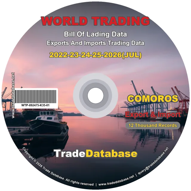 Comoros Export & Import BL Data 2022-2026 CD