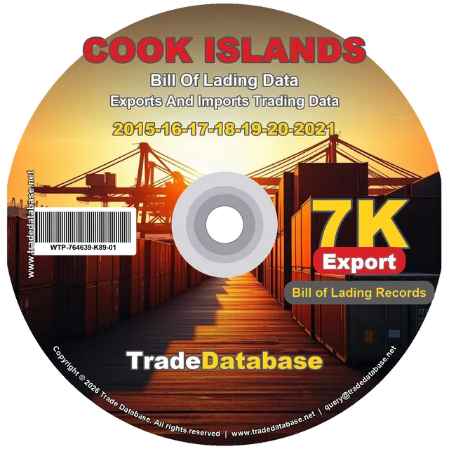 Cook Islands Export BL Data 2015-2021 CD