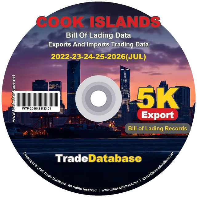 Cook Islands Export BL Data 2022-2026 CD