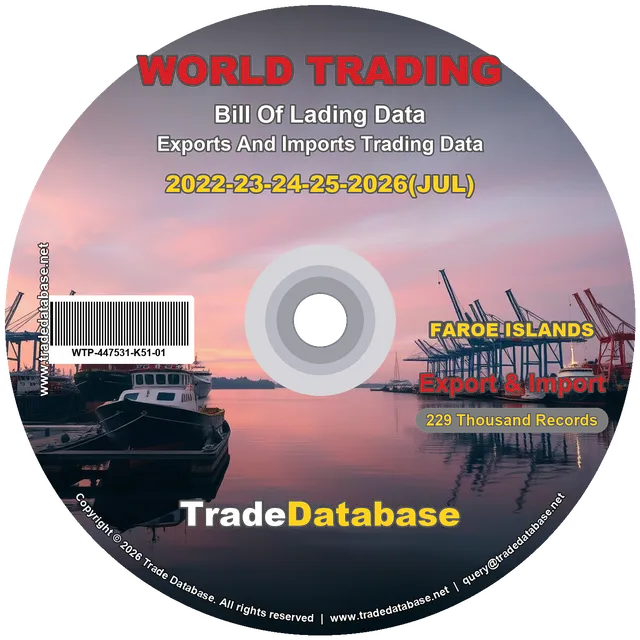 Faroe Islands Export & Import BL Data 2022-2026 CD