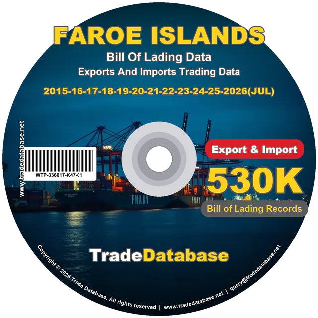 Faroe Islands Export & Import BL Data 2015-2026 CD