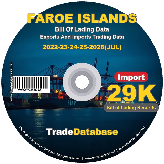 Faroe Islands Import BL Data 2022-2026 CD