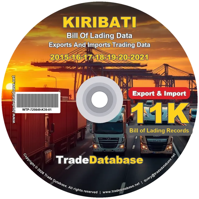 Kiribati Export & Import BL Data 2015-2021 CD