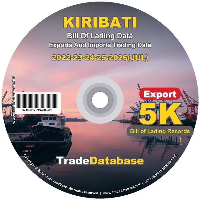 Kiribati Export BL Data 2022-2026 CD