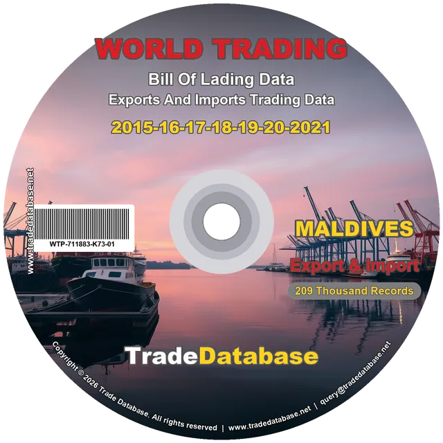 Maldives Export & Import BL Data 2015-2021 CD