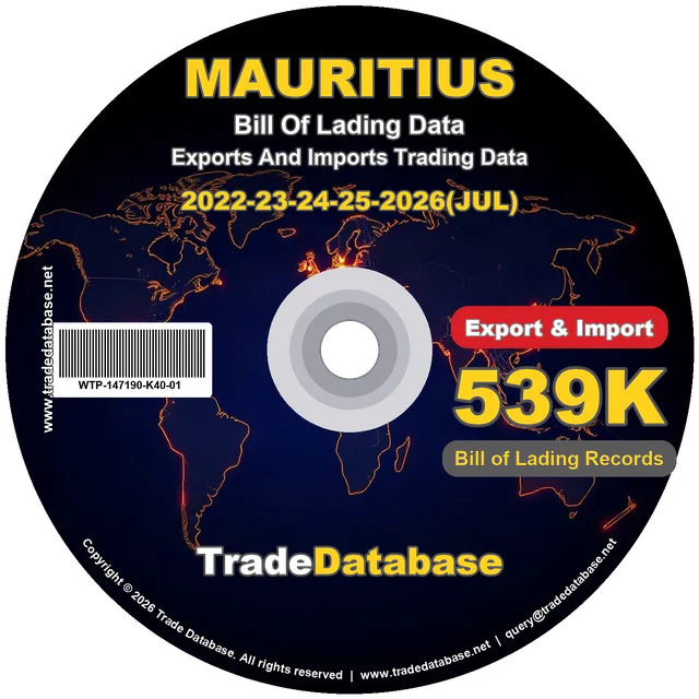 Mauritius Export & Import BL Data 2022-2026 CD