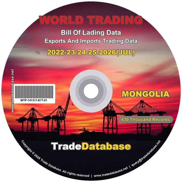 Mongolia Import BL Data 2022-2026 CD