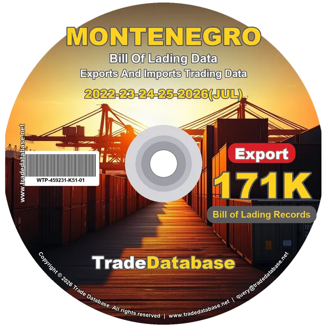 Montenegro Export BL Data 2022-2026 CD
