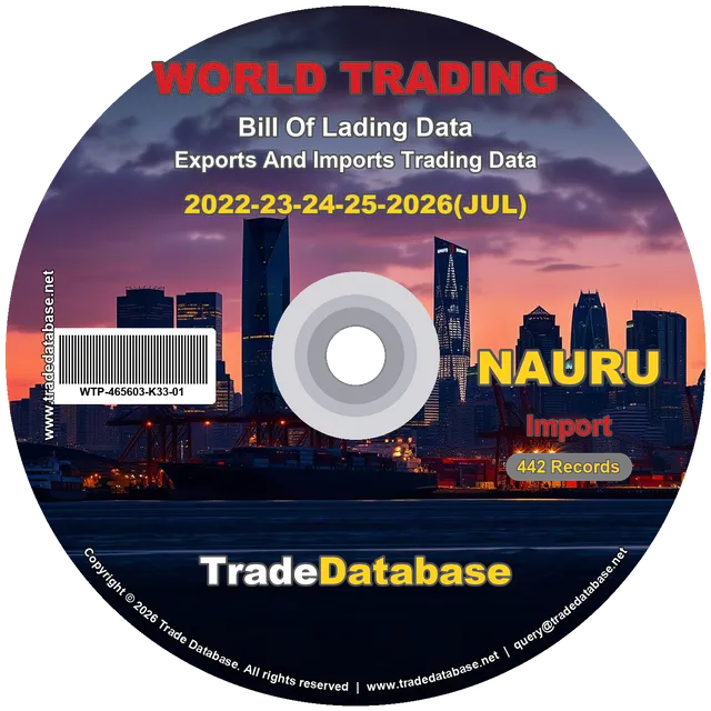 Nauru Import BL Data 2022-2026 CD