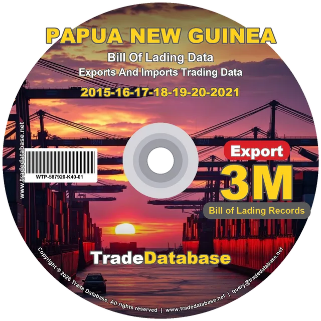 Papua New Guinea Export BL Data 2015-2021