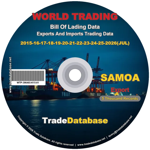 Samoa Export BL Data 2015-2026 CD