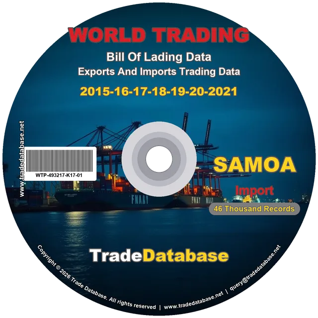 Samoa Import BL Data 2015-2021 CD