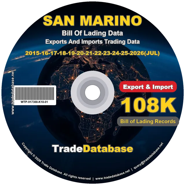 San Marino Export & Import BL Data 2015-2026 CD