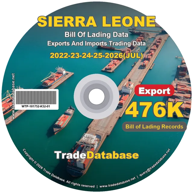 Sierra Leone Export BL Data 2022-2026 CD