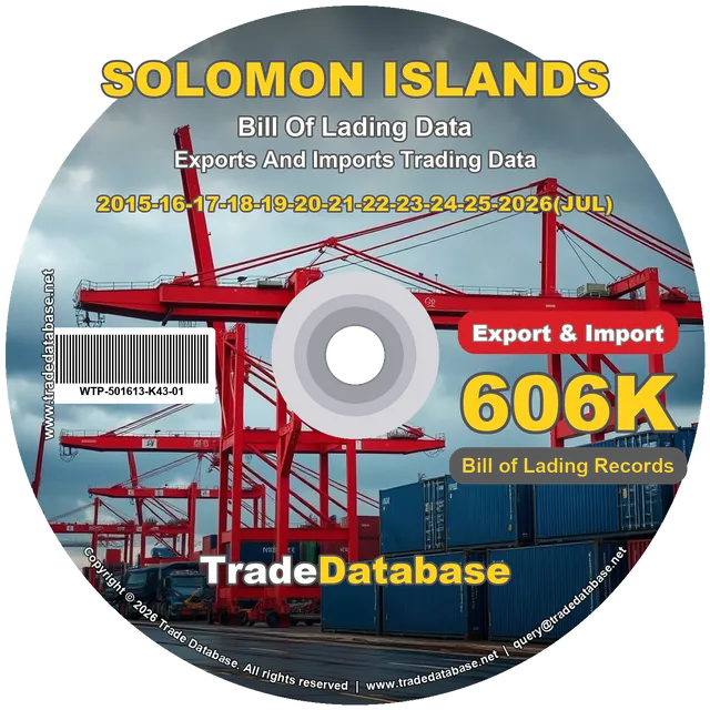 Solomon Islands Export & Import BL Data 2015-2026 CD