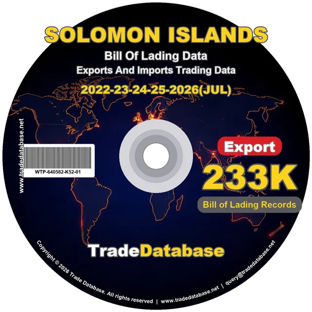 Solomon Islands Export BL Data 2022-2026 CD