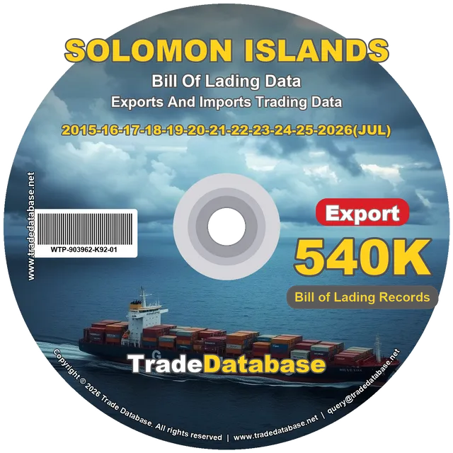 Solomon Islands Export BL Data 2015-2026 CD