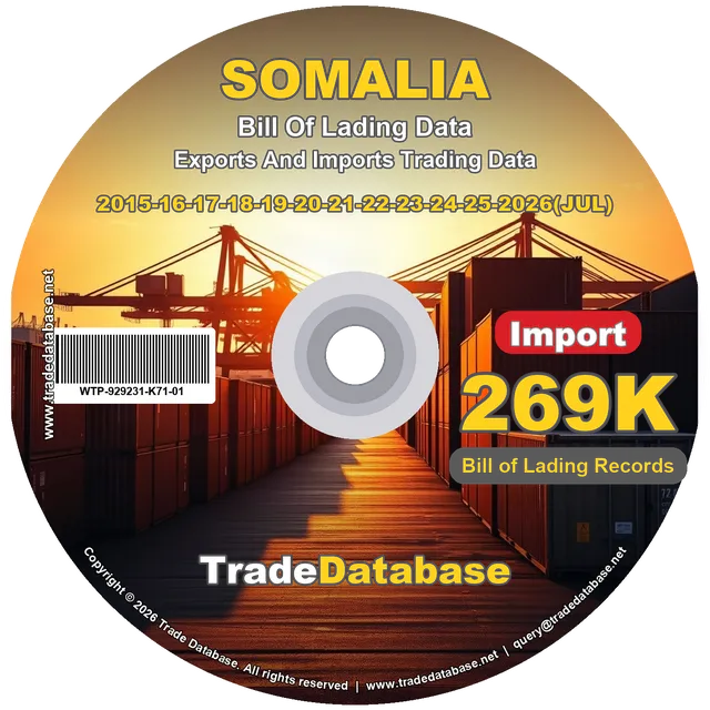 Somalia Import BL Data 2015-2026 CD