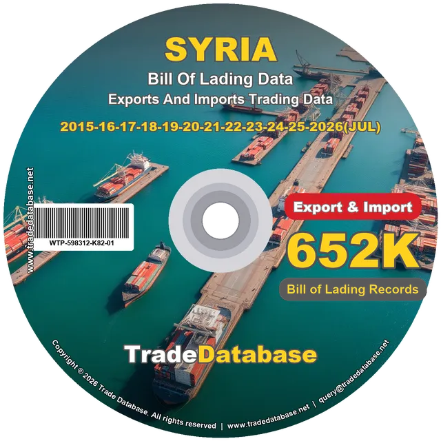 Syria Export & Import BL Data 2015-2026 CD