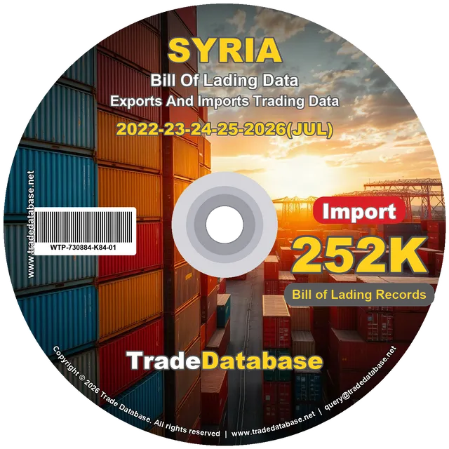 Syria Import BL Data 2022-2026 CD