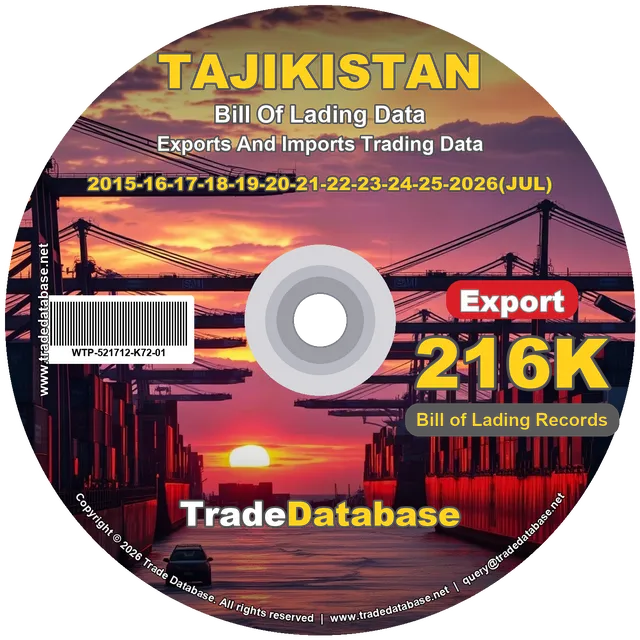 Tajikistan Export BL Data 2015-2026 CD