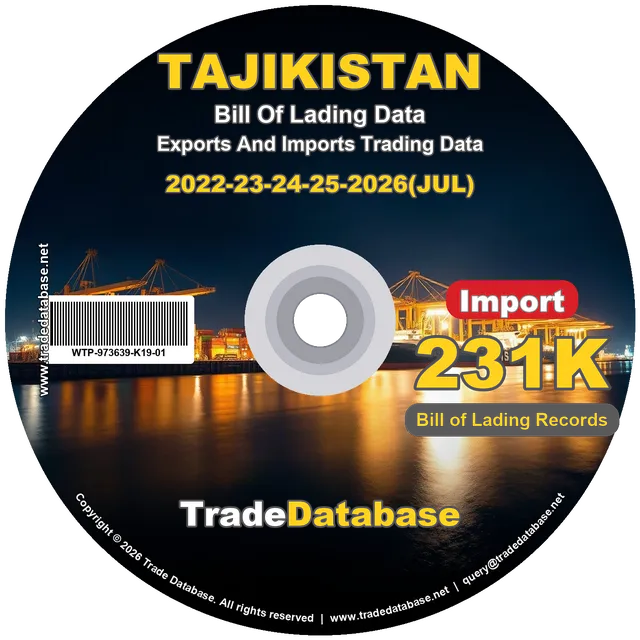 Tajikistan Import BL Data 2022-2026 CD