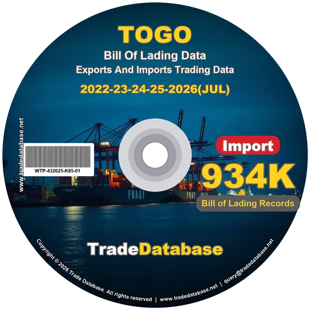 Togo Import BL Data 2022-2026 CD