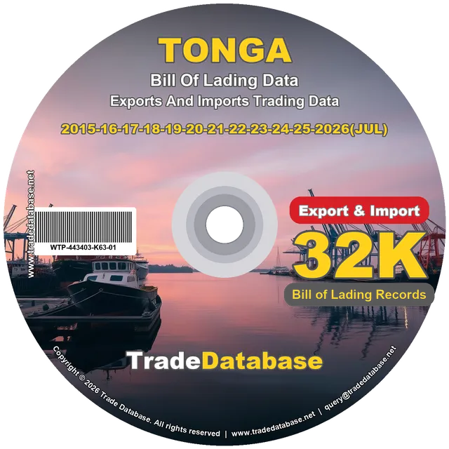 Tonga Export & Import BL Data 2015-2026 CD