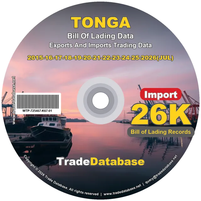 Tonga Import BL Data 2015-2026 CD