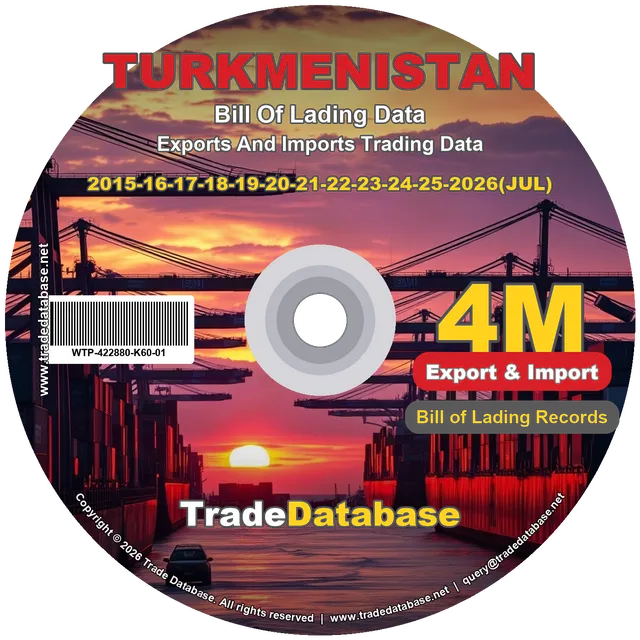 Turkmenistan Export & Import BL Data 2015-2026 CD
