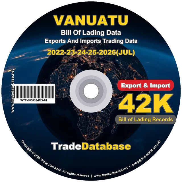 Vanuatu Export & Import BL Data 2022-2026 CD