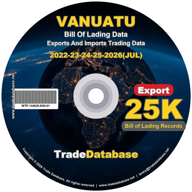 Vanuatu Export BL Data 2022-2026 CD