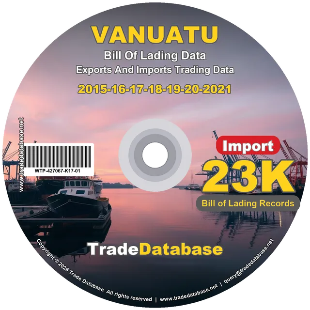 Vanuatu Import BL Data 2015-2021 CD