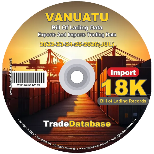 Vanuatu Import BL Data 2022-2026 CD