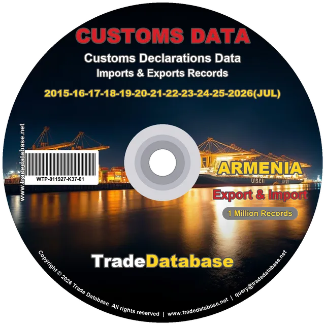 Armenia Customs Data 2015-2026 (Export & Import) CD