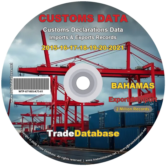 Bahamas Customs Data 2015-2021 (Export & Import) CD