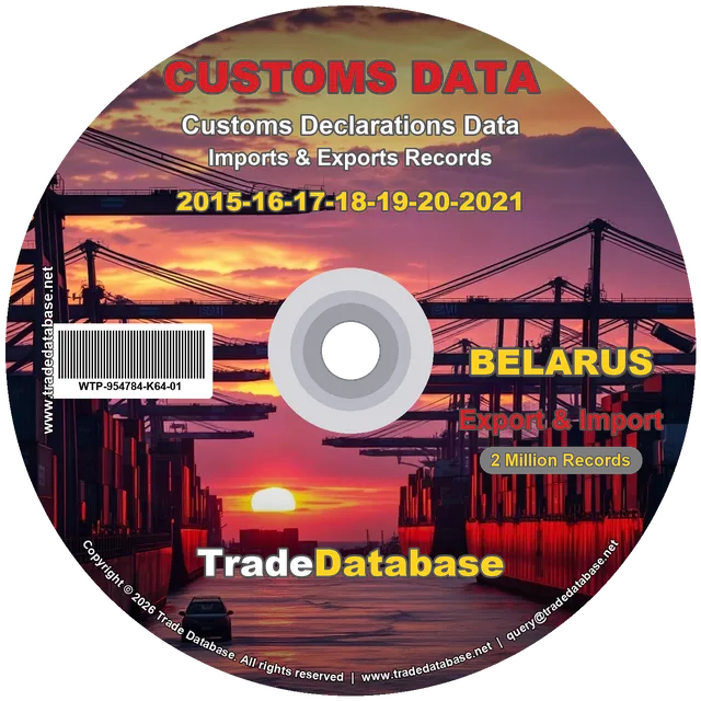 Belarus Customs Data 2015-2021 (Export & Import) CD