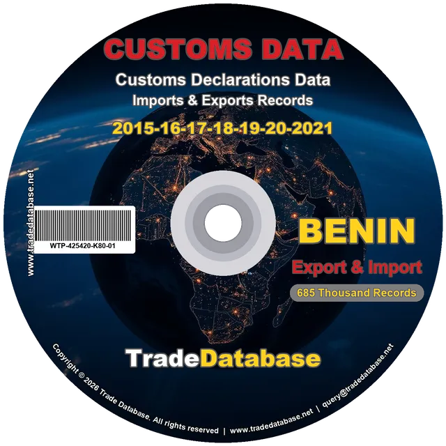 Benin Customs Data 2015-2021 (Export & Import) CD