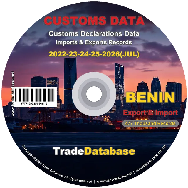 Benin Customs Data 2022-2026 (Export & Import) CD