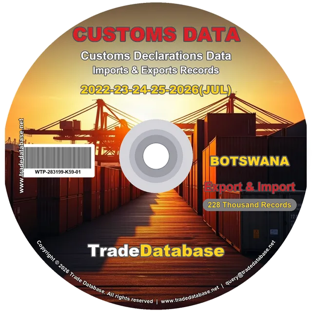 Botswana Customs Data 2022-2026 (Export & Import) CD