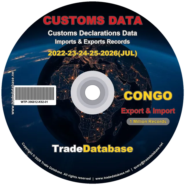 Congo Customs Data 2022-2026 (Export & Import) CD